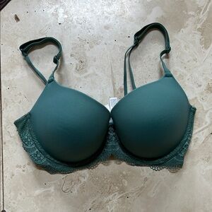 Auden Teal Lace Accent Bra